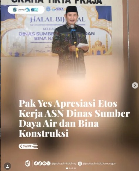 Foto: Pak Yes Apresiasi Etos Kerja ASN Dinas Sumber Daya Air dan Bina Konstruksi