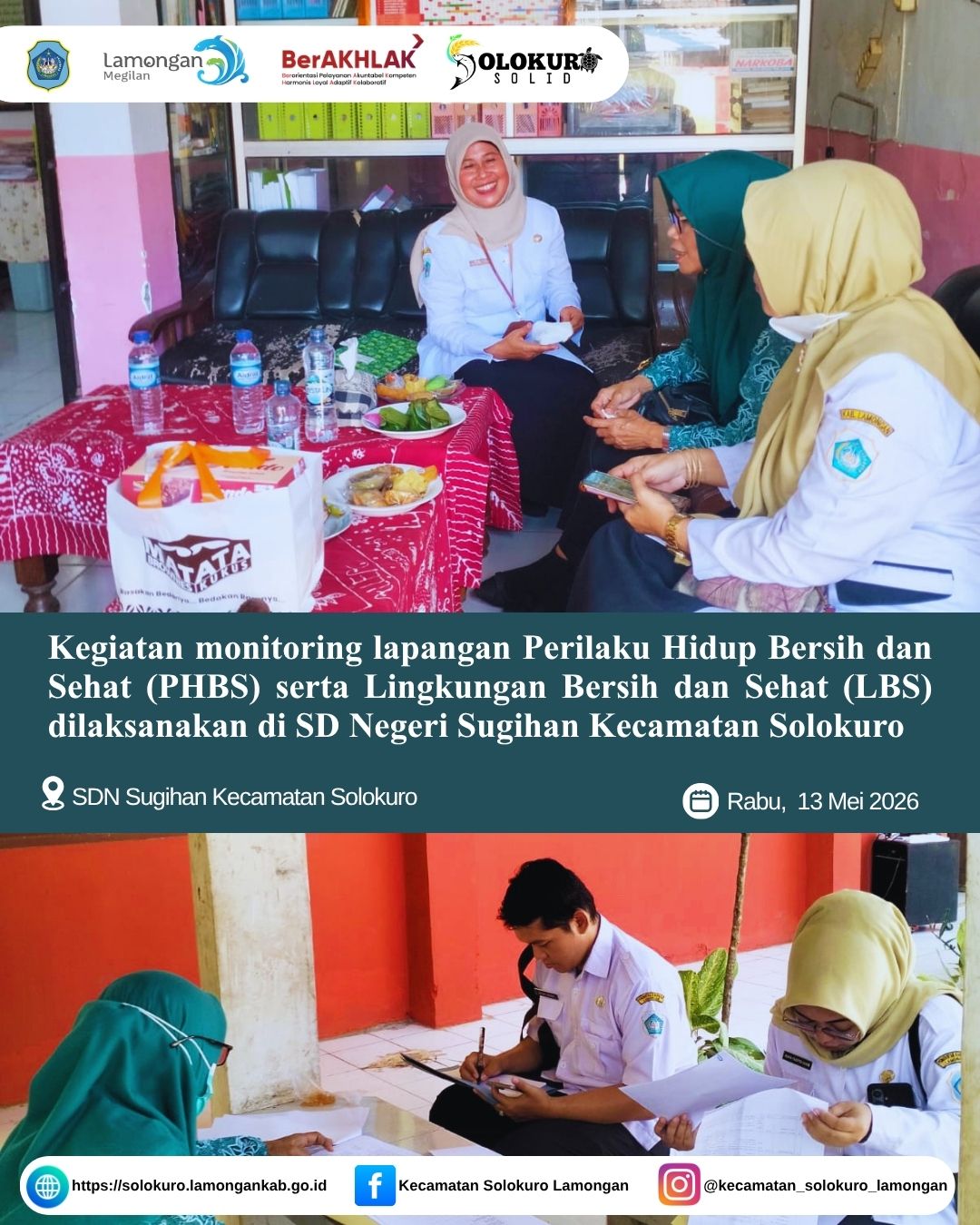 Foto: MONITORING LAPANGAN PHBS–LBS DI SD NEGERI SUGIHAN KECAMATAN SOLOKURO