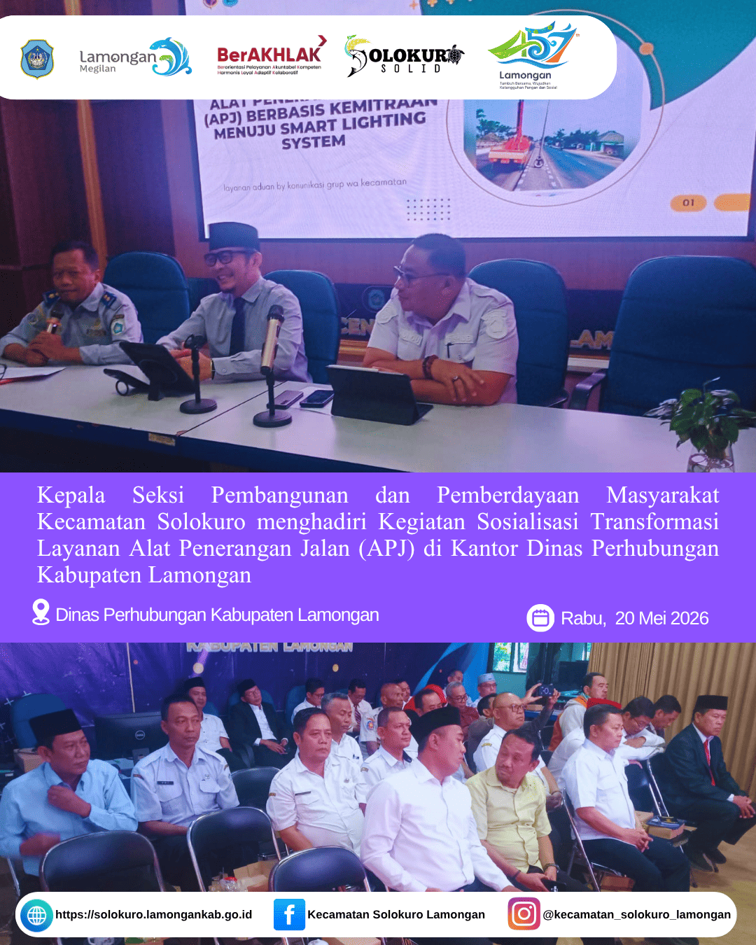 Foto: SOSIALISASI TRANSFORMASI LAYANAN ALAT PENERANGAN JALAN (APJ)