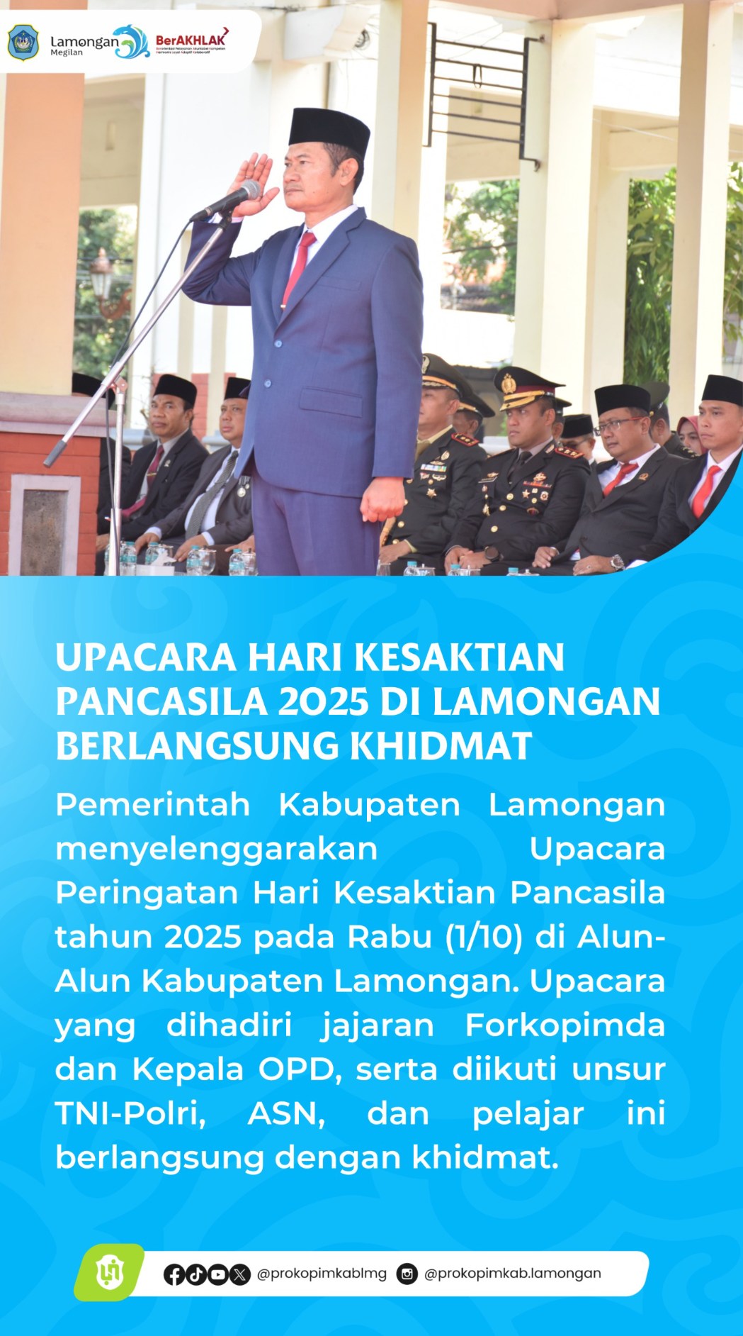 Foto: BUPATI YES INSPEKTUR UPACARA HARI KESAKTIAN PANCASILA TAHUN 2025