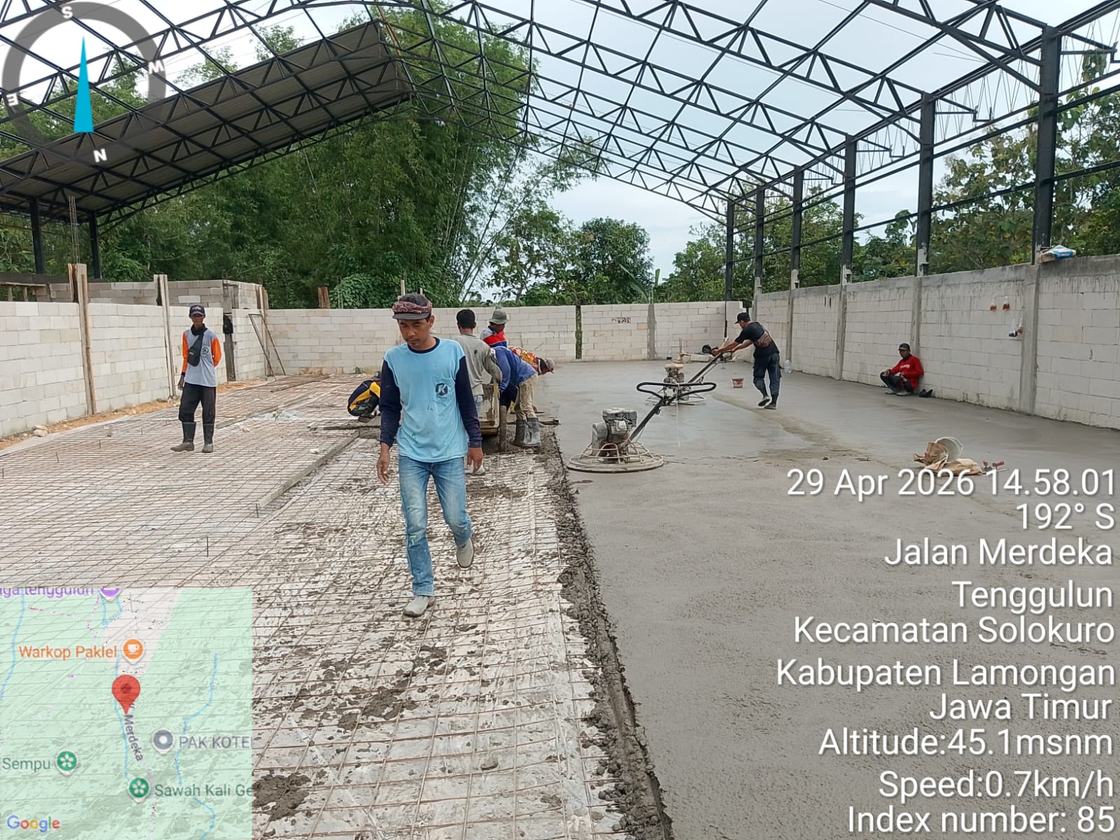 Foto: Progres Pembangunan Gerai KDKMP Desa Tenggulun Rabu 29 April 2026