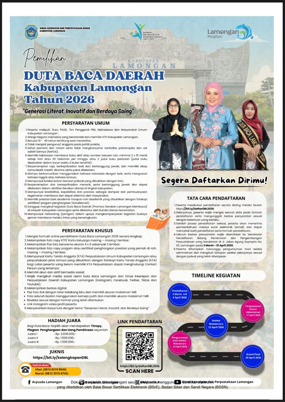 Foto: PEMILIHAN DUTA BACA KABUPATEN LAMONGAN 2026