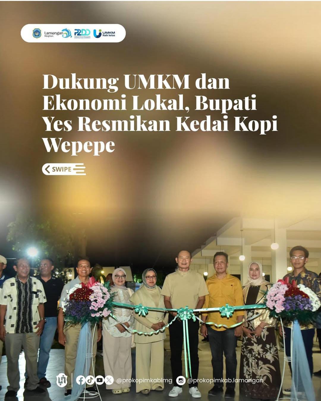 Foto: DUKUNG UMKM DAN EKONOMI LOKAL, BUPATI YES RESMIKAN KEDAI KOPI WEPEPE