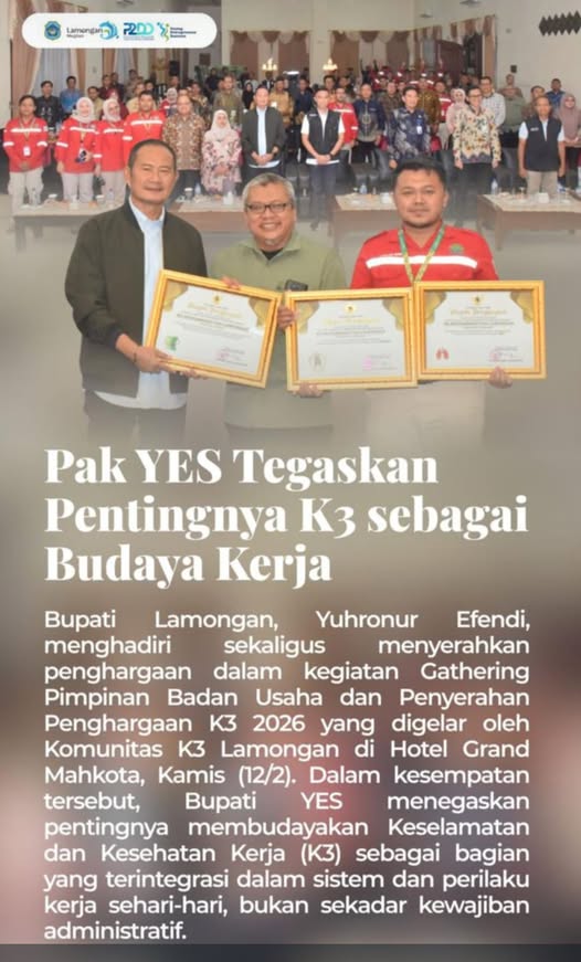 Foto: PAK YES TEGASKAN PENTINGNYS K3 SEBAGAI BUDAYA KERJA
