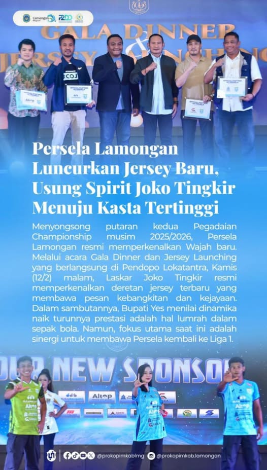 Foto: PERSELA LUNCURKAN JERSEY BARU USUNG SPIRIT JOKO TINGKIR MENUJU KASTA TERTINGGI