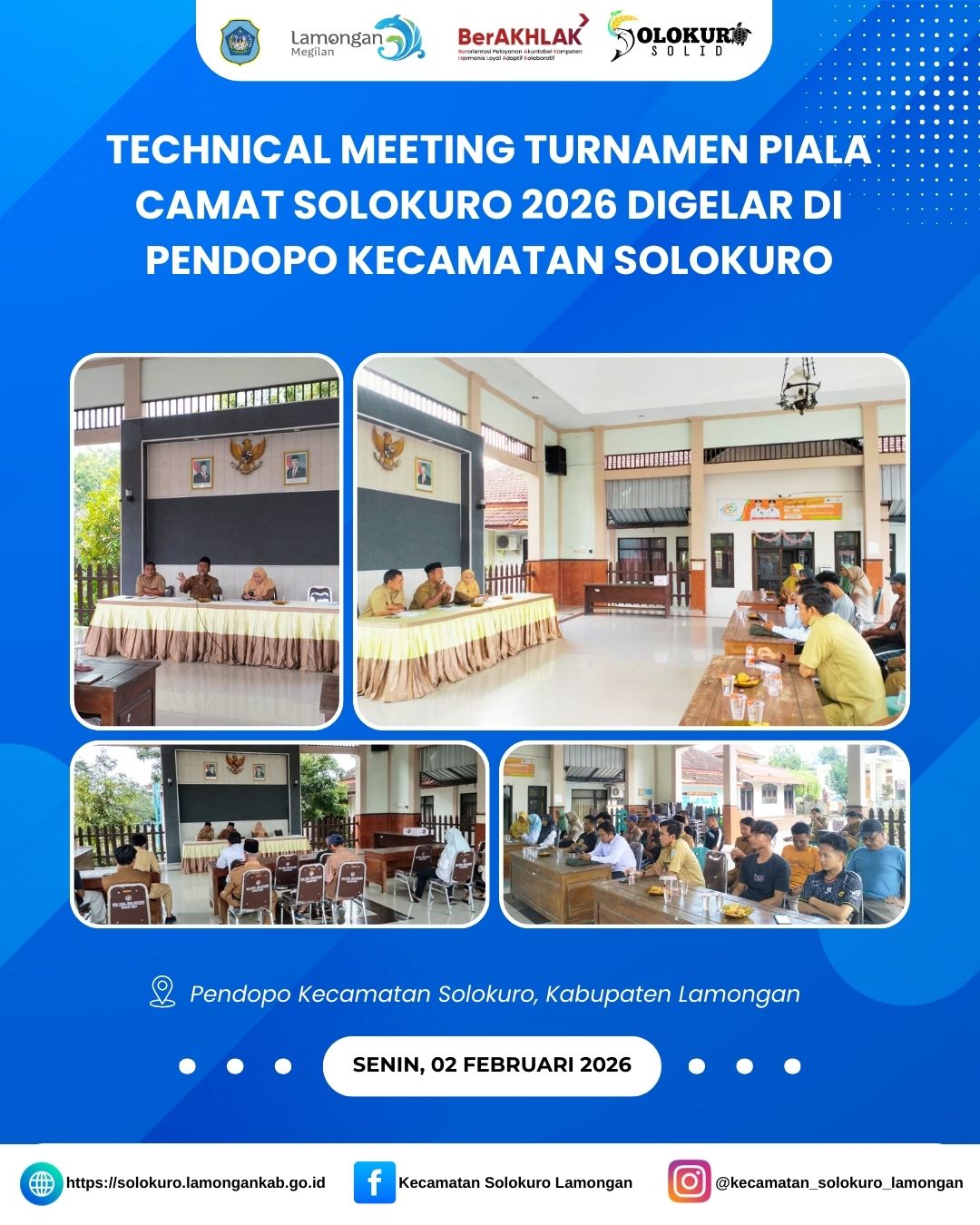 Foto: TECHNICAL MEETING TURNAMEN PIALA CAMAT SOLOKURO 2026 DIGELAR DI PENDOPO KECAMATAN SOLOKURO