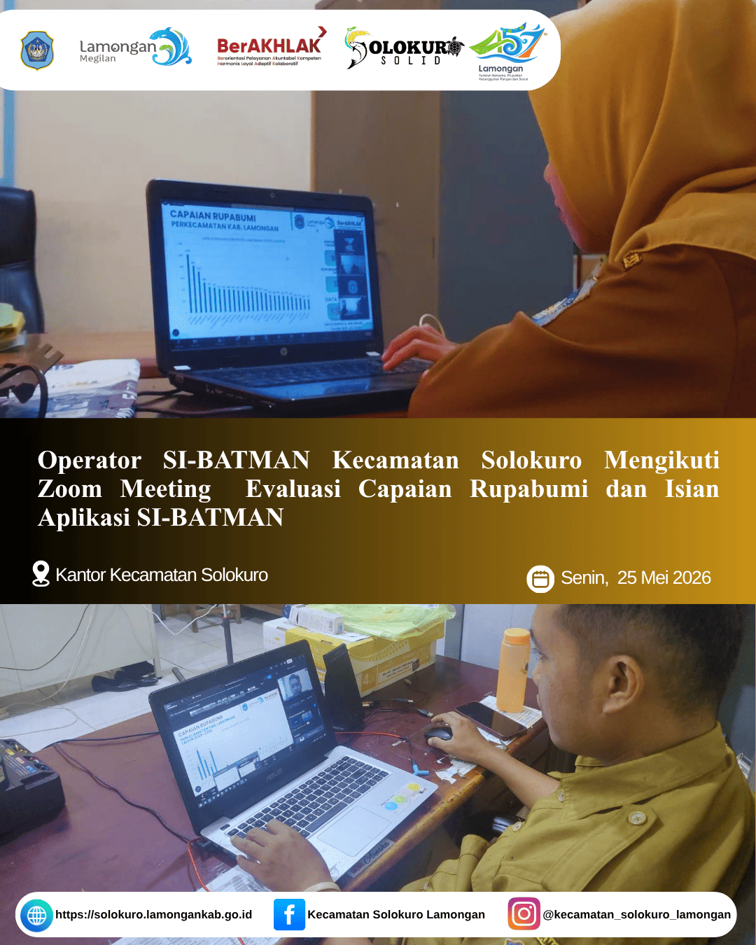 Foto: ZOOM MEETING EVALUASI CAPAIAN RUPABUMI DAN PENGISIAN APLIKASI SI-BATMAN