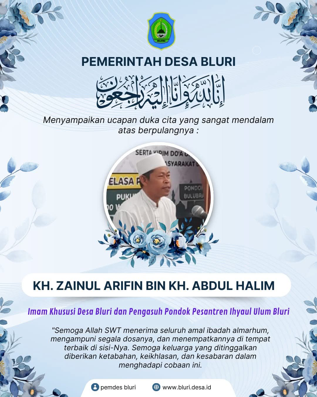 Foto: KH. ZAINUL ARIFIN (KYAI ZEN) BERPULANG KE RAHMATULLAH
