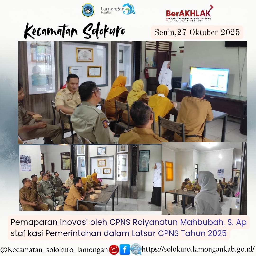 Foto: SOISIALISASI AKTUALISASI LATSAR CPNS STAF KASI PELAYANAN