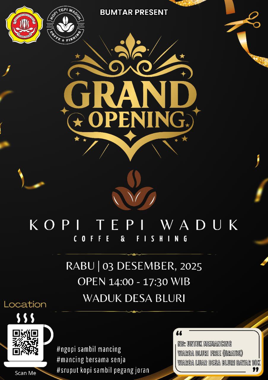 Foto: PEMBUKAAN UMKM KOPI TEPI WADUK DESA BLURI