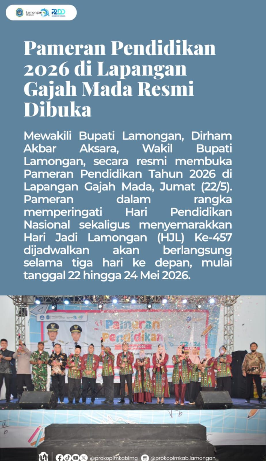 Foto: PEMBUKAAN PAMERAN PENDIDIKAN DI LAPANGAN GAJAHMADA LAMONGAN