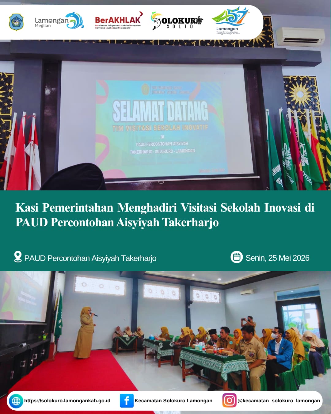 Foto: VISITASI SEKOLAH INOVATIF DI PAUD PERCONTOHAN 'AISYIYAH TAKERHARJO