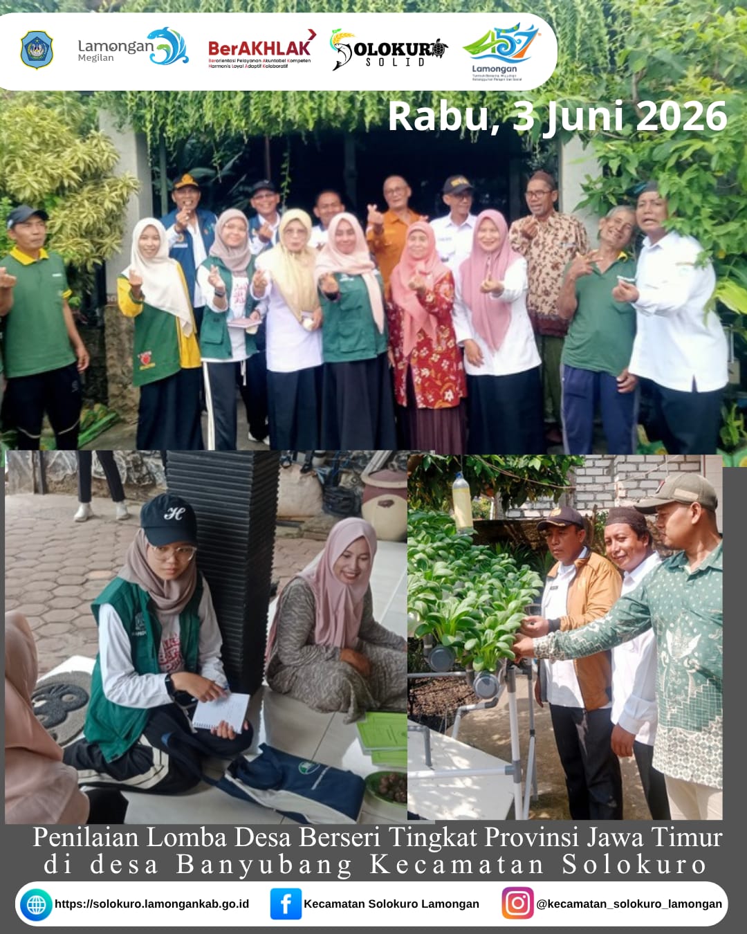 Foto: PENILAIAN DESA BERSERI TINGKAT PROPINSI JAWA TIMUR DI DESA BANYUBANG
