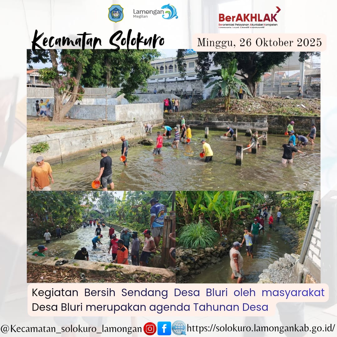 Foto: MASYARAKAT DESA BLURI GOTONG ROYONG BERSIH SENDANG SEBAGAI EVENT TAHUNAN