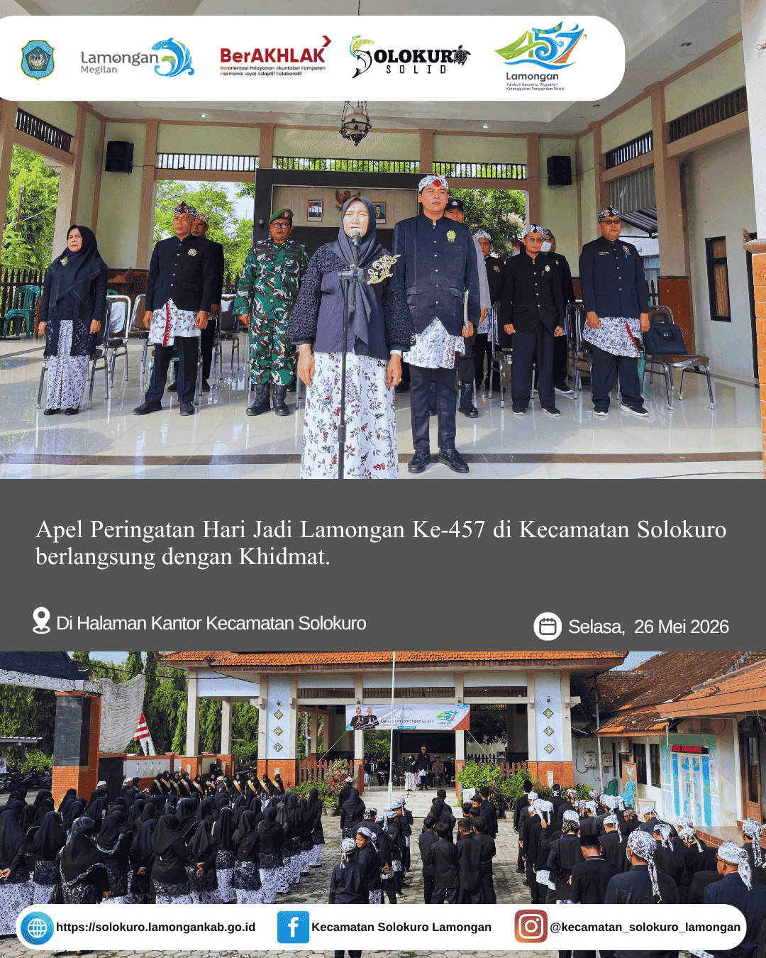 Foto: APEL PERINGATAN HARI JADI LAMONGAN KE-457