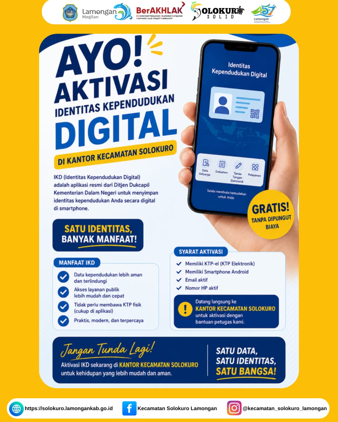 Foto: AYO AKTIVASI IDENTITAS KEPENDUDUKAN DIGITAL