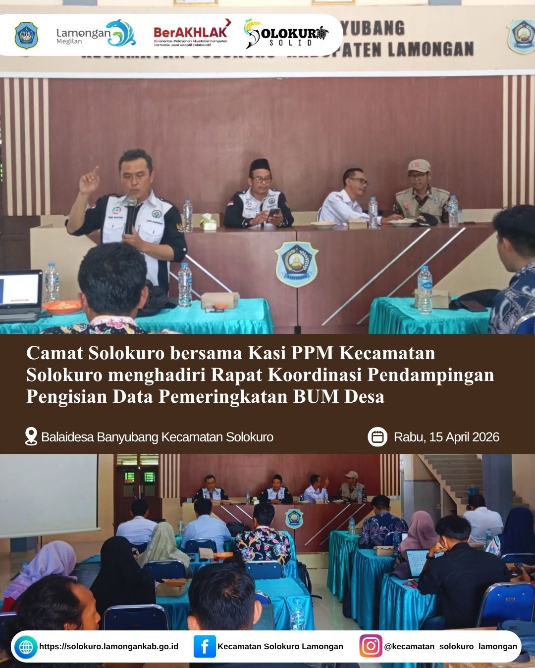 Foto: RAKOR PENDAMPINGAN PENGISIAN DATA PEMERINGKATAN BUM DESA DI DESA BANYUBANG