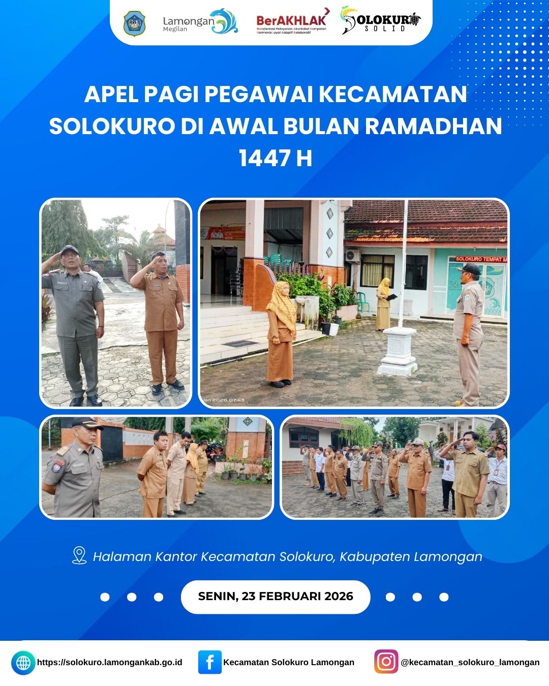 Foto: APEL PAGI PEGAWAI KECAMATAN SOLOKURO DI AWAL BULAN RAMADHAN 1447 H