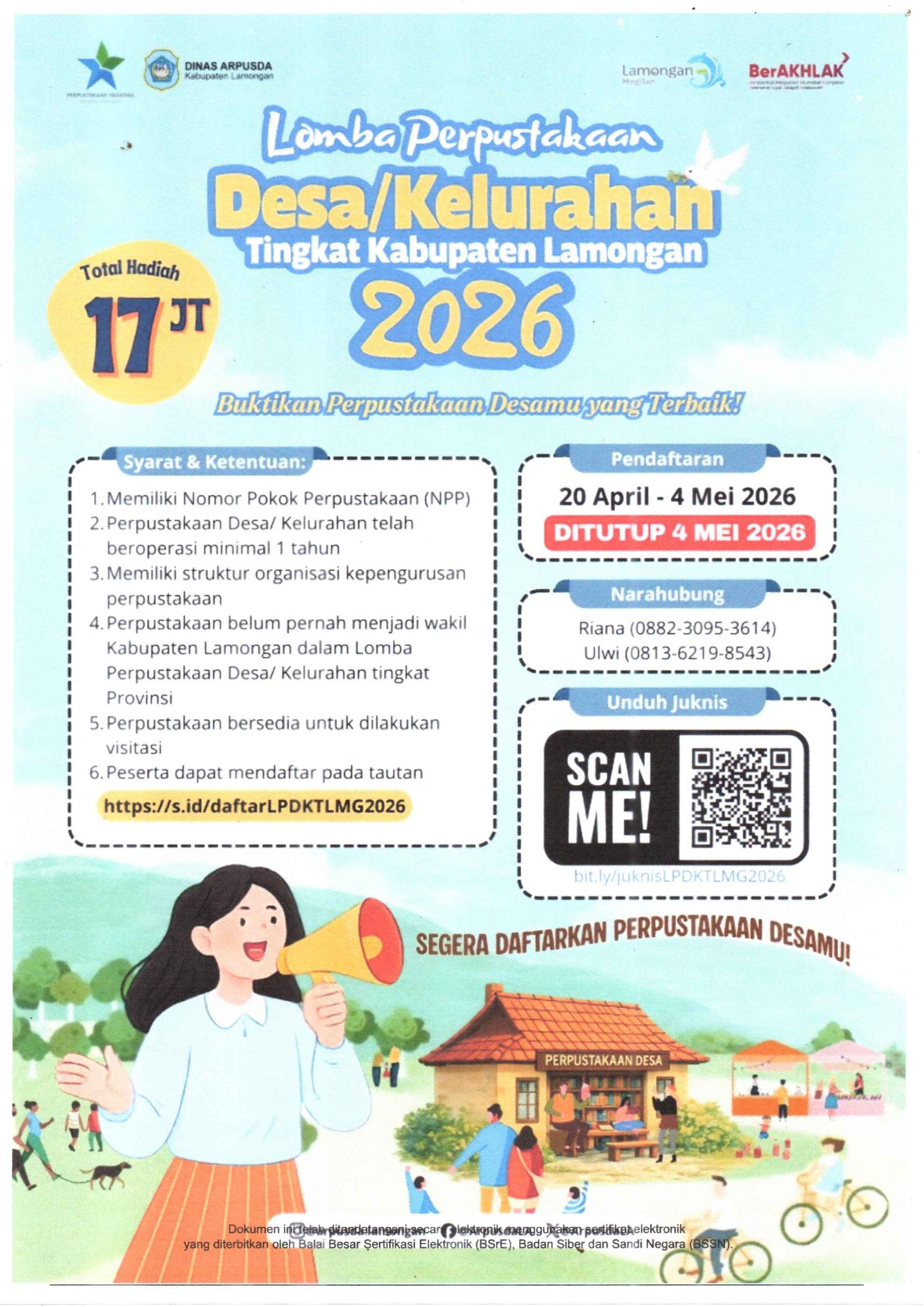 Foto: LOMBA PERPUSTAKAAN DESA/KELURAHAN TINGKAT KABUPATEN LAMONGAN TAHUN 2026