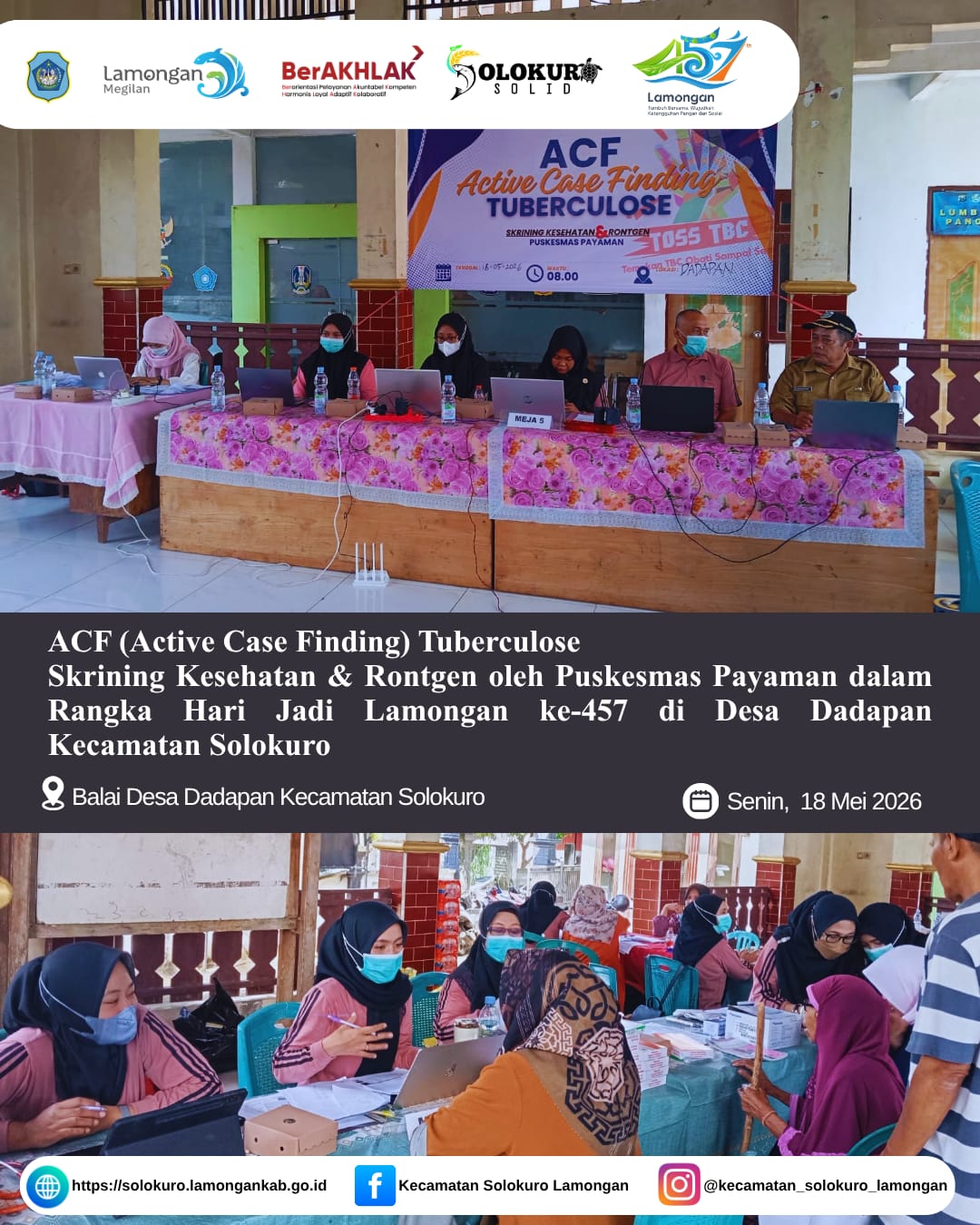 Foto: Kegiatan ACF (Active Case Finding) Tuberculose skrining kesehatan dan pemeriksaan rontgen
