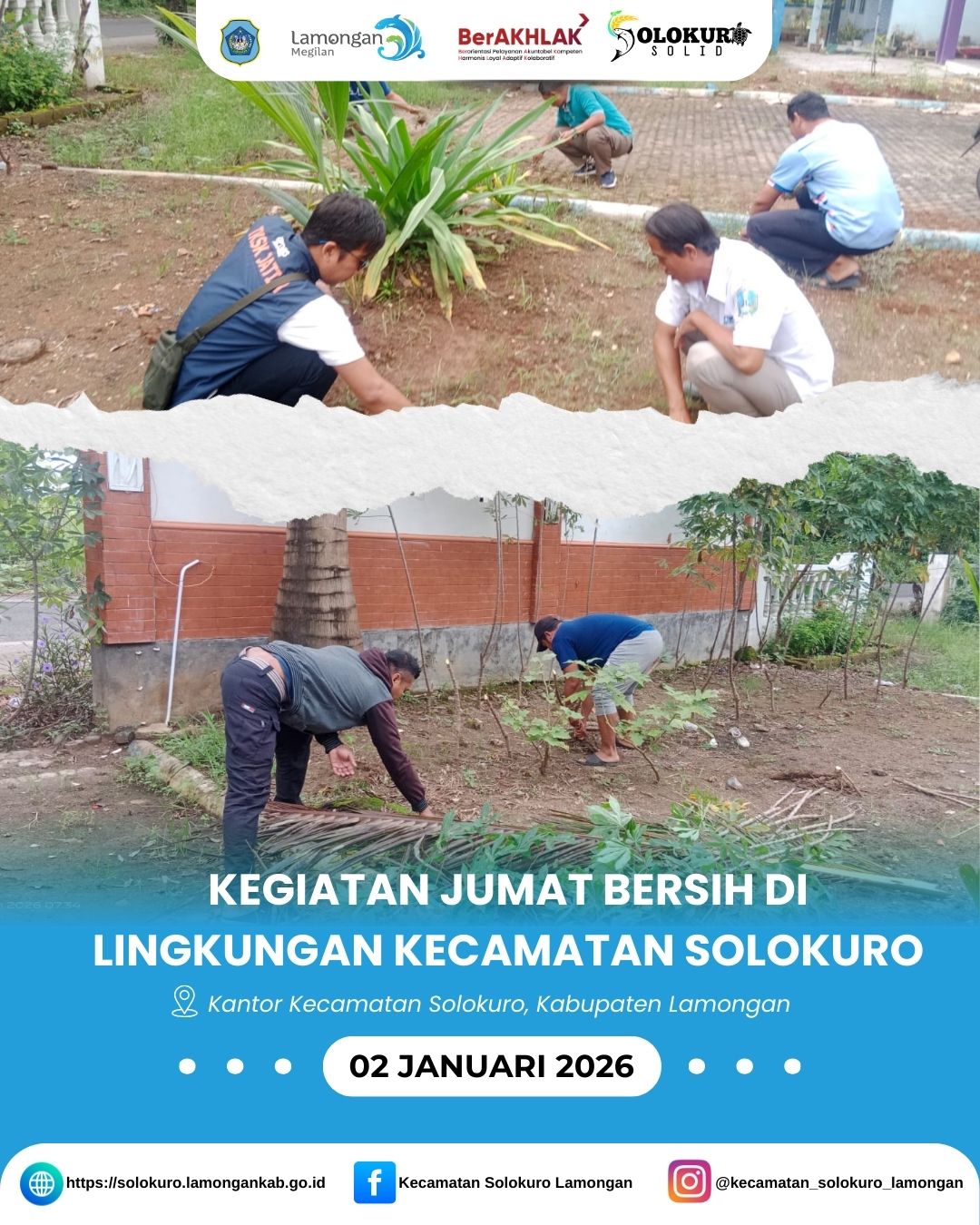 Foto: MENGAWALI KEGIATAN TAHUN BARU DENGAN JUMAT BERSIH DI LINGKUNGAN KECAMATAN SOLOKURO