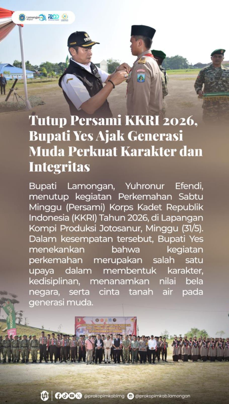 Foto: BUPATI YES MENUTUP PERSAMI KKRI 2026