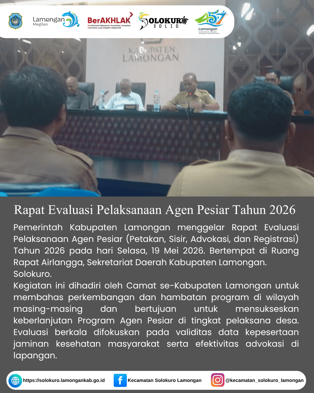 Foto: Rapat Evaluasi Pelaksanaan Agen Pesiar Tahun 2026