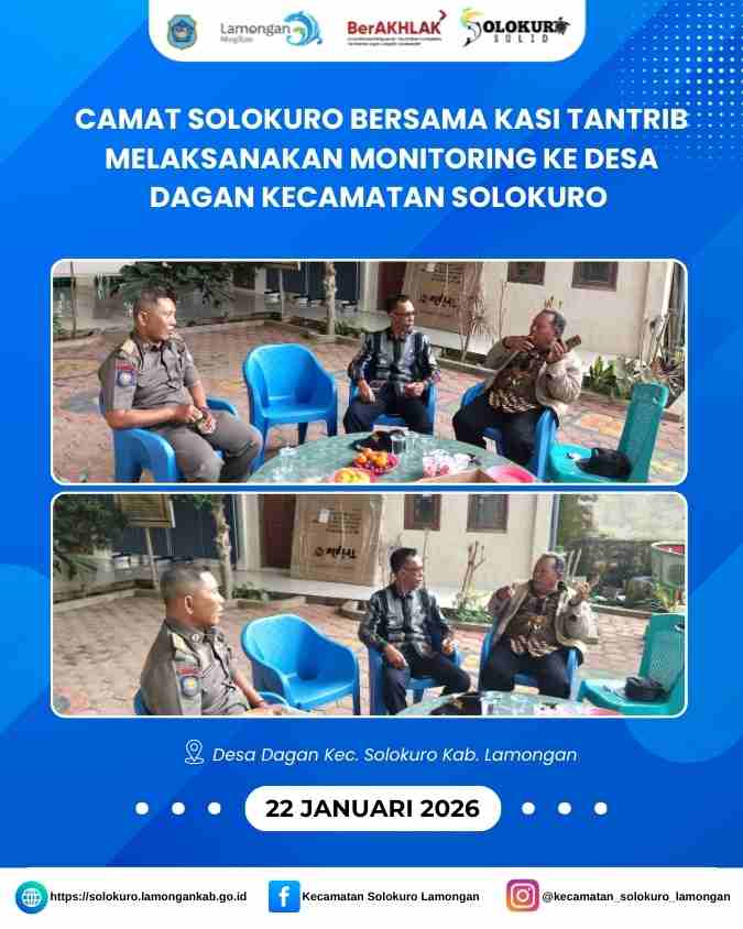 Foto: CAMAT SOLOKURO BERSAMA KASI TANTRIB LAKSANAKAN MONITORING DI DESA DAGAN