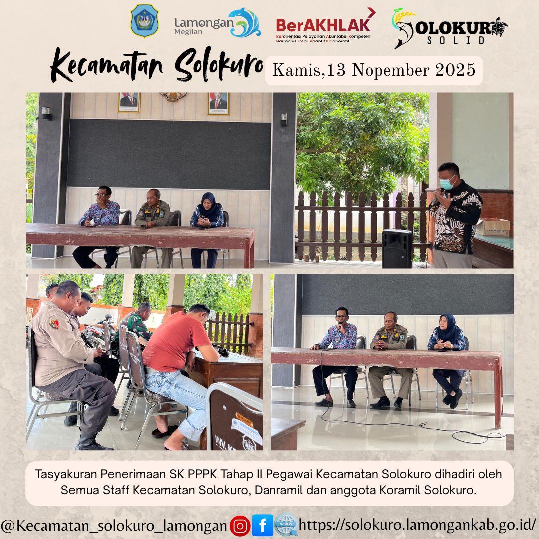 Foto: Tasyakuran Penerimaan SK PPPK Tahap II Pegawai Kecamatan Solokuro Berlangsung Khidmat dan Penuh Syukur