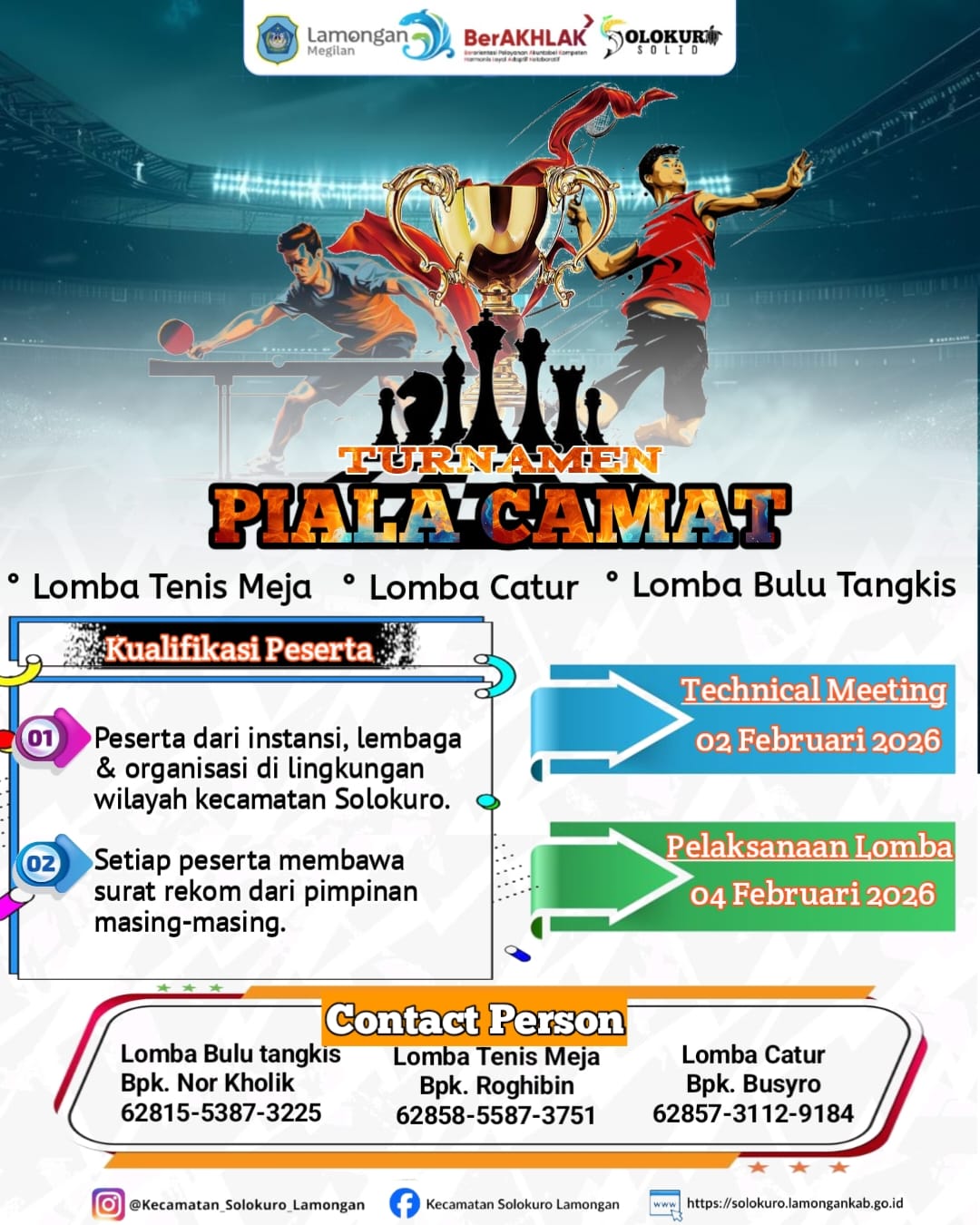 Foto: TURNAMEN PIALA CAMAT SOLOKURO 2026