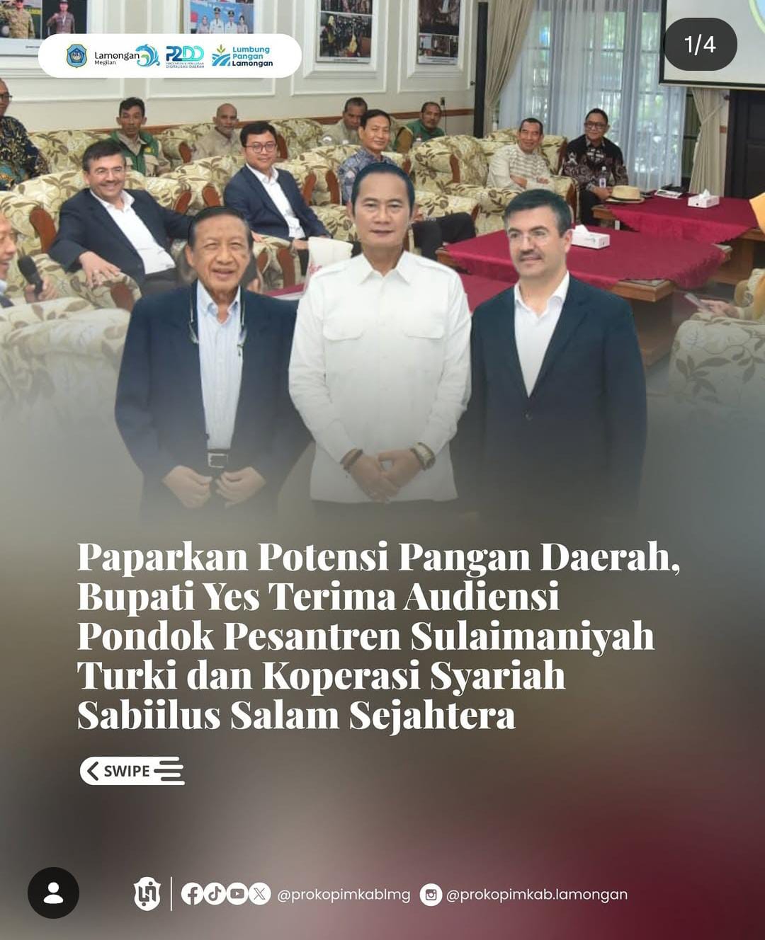 Foto: Paparkan Potensi Pangan Daerah, Bupati Yes Terima Audiensi Pondok Pesantren Sulaimaniyah Turki dan Koperasi Syariah Sabiilus Salam Sejahtera
