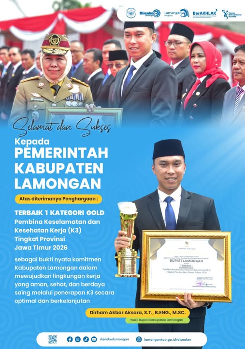 Foto: PRESTASI KABUPATEN LAMOINGAN DALAM PEMBINA KESELAMATAN DAN KESEHATAN KERJA