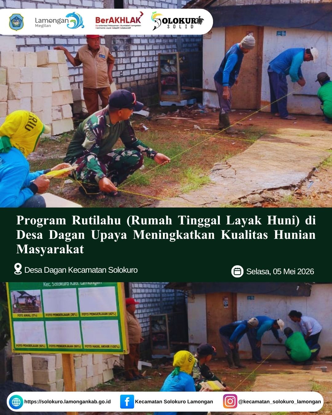 Foto: PROGRAM RUTILAHU DI DESA DAGAN: UPAYA MENINGKATKAN KUALITAS HUNIAN MASYARAKAT