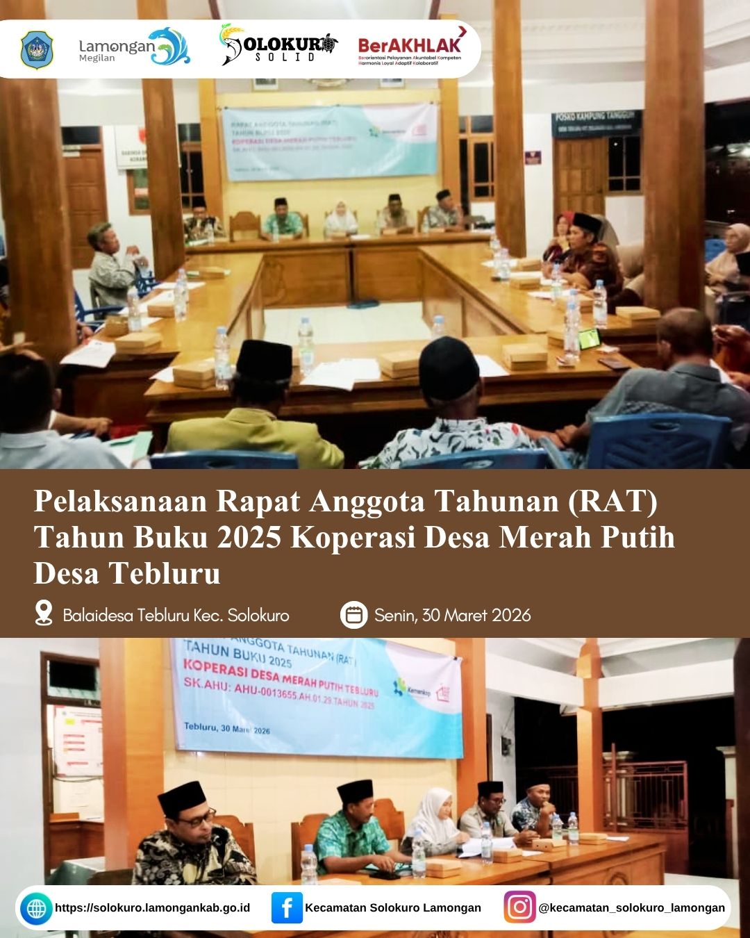 Foto: PELAKSANAAN RAPAT ANGGOTA TAHUNAN (RAT) TAHUN BUKU 2025 KOPERASI DESA MERAH PUTIH DESA TEBLURU