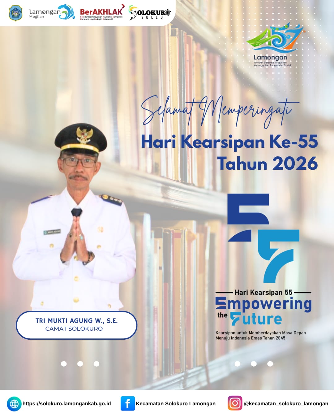 Foto: Selamat memperingati Hari Kearsipan ke-55 Tahun 2026