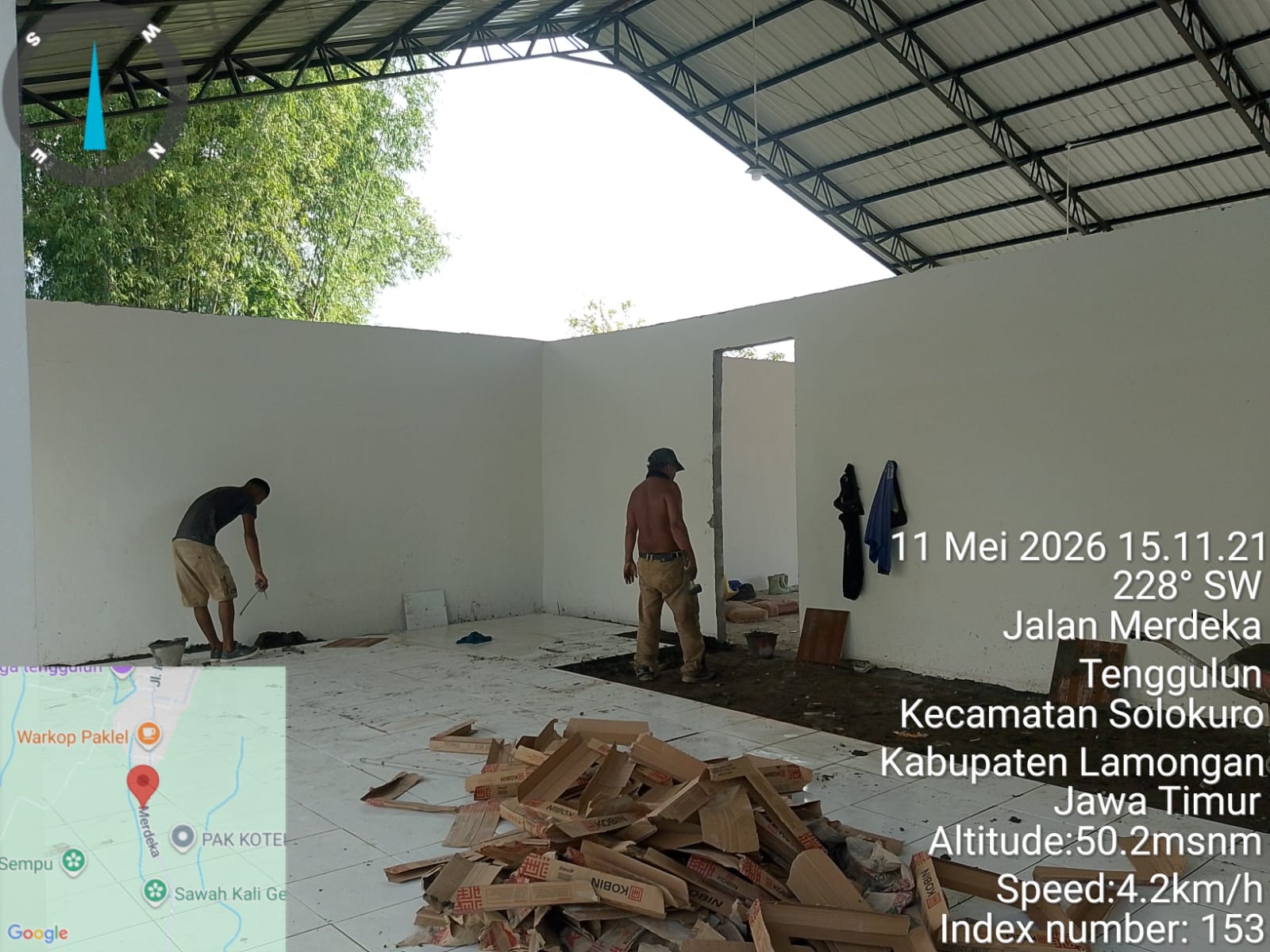 Foto: PROGRES PEMBANGUNAN GERAI KADMP DESA TENGGULUN RABU 13 MEI 2026