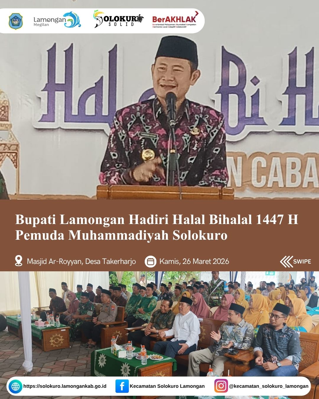 Foto: BUPATI LAMONGAN HADIRI HALAL BIHALAL 1447 H PEMUDA MUHAMMADIYAH SOLOKURO