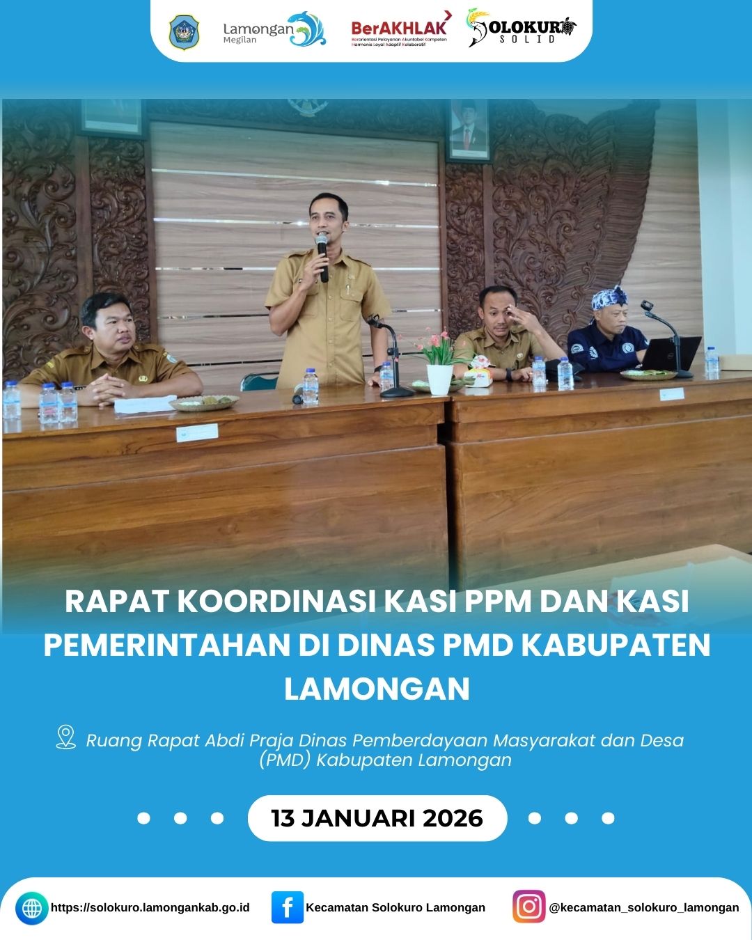 Foto: RAPAT KOORDINASI KASI PPM DAN KASI PEMERINTAHAN DI DINAS PMD KABUPATEN LAMONGAN