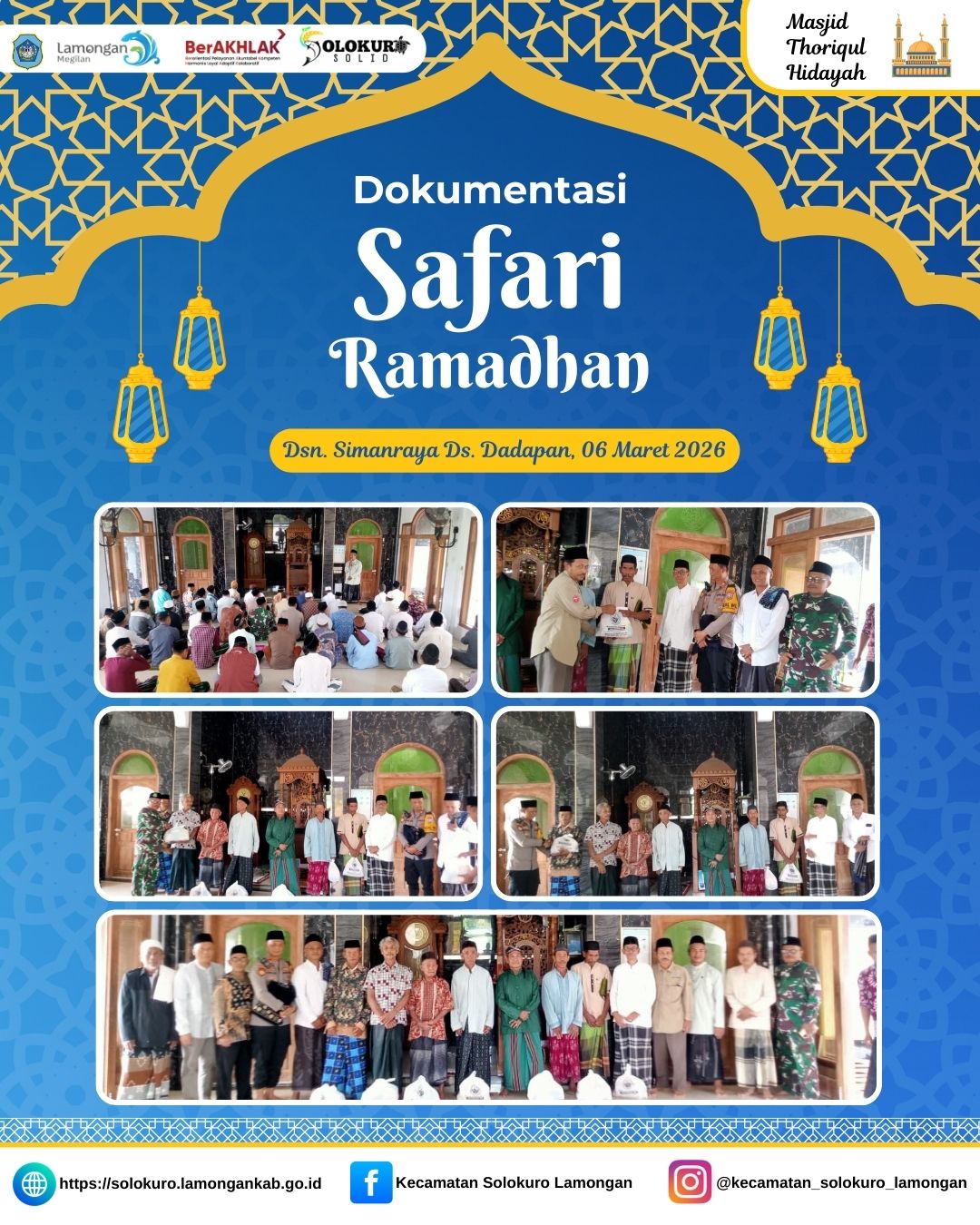 Foto: SAFARI RAMADHAN DI MASJID THORIQUL HIDAYAH DUSUN SIAMANRAYA DESA DADAPAN
