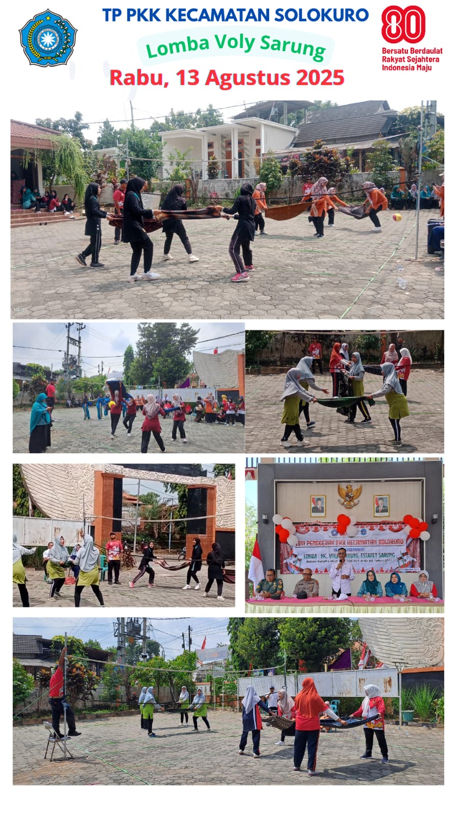 Foto: LOMBA BOLA SARUNG TP PKK KECAMATAN SOLOKURO