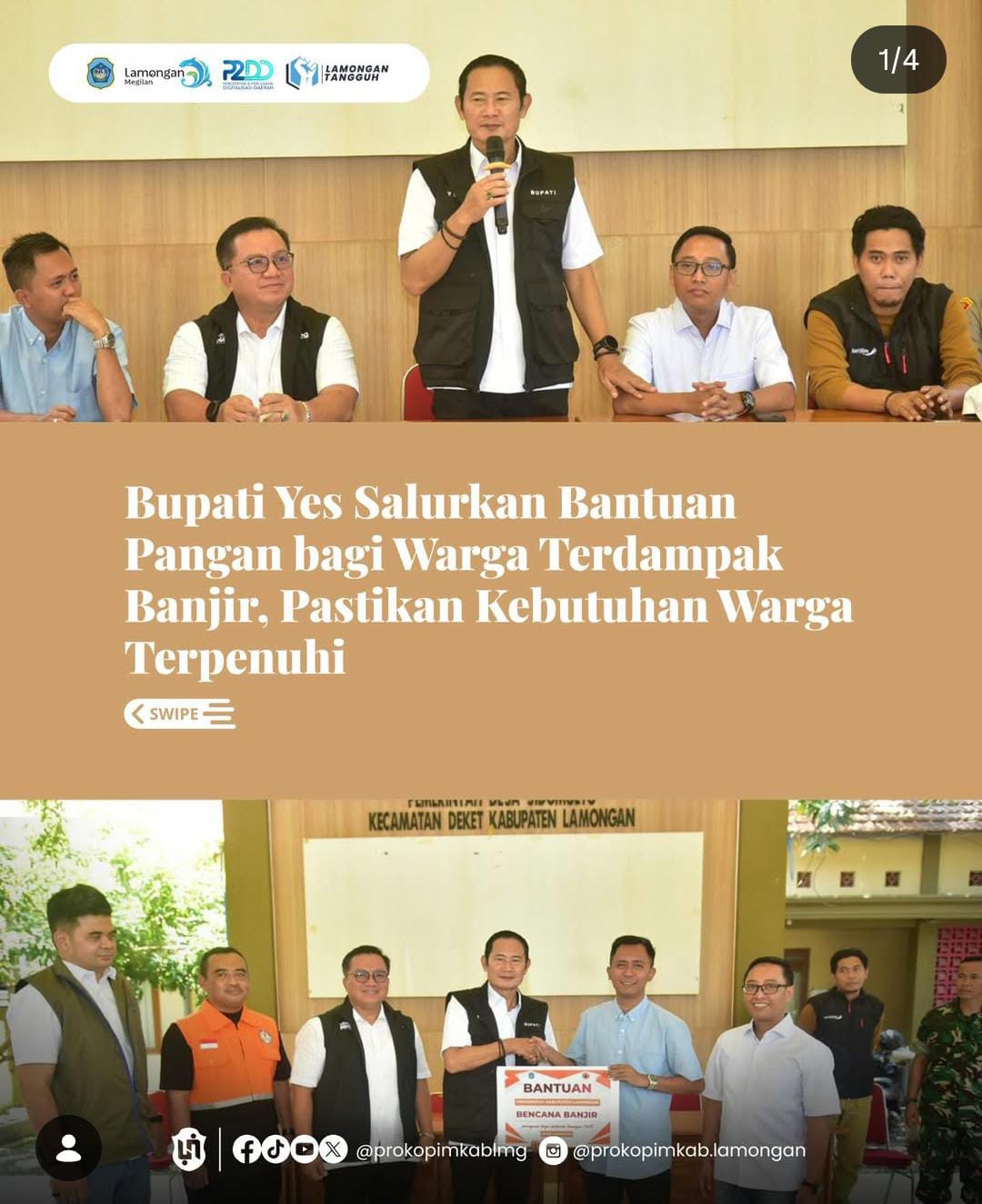 Foto: Bupati Yes Salurkan Bantuan Pangan bagi Warga Terdampak Banjir, Pastikan Kebutuhan Warga Terpenuhi