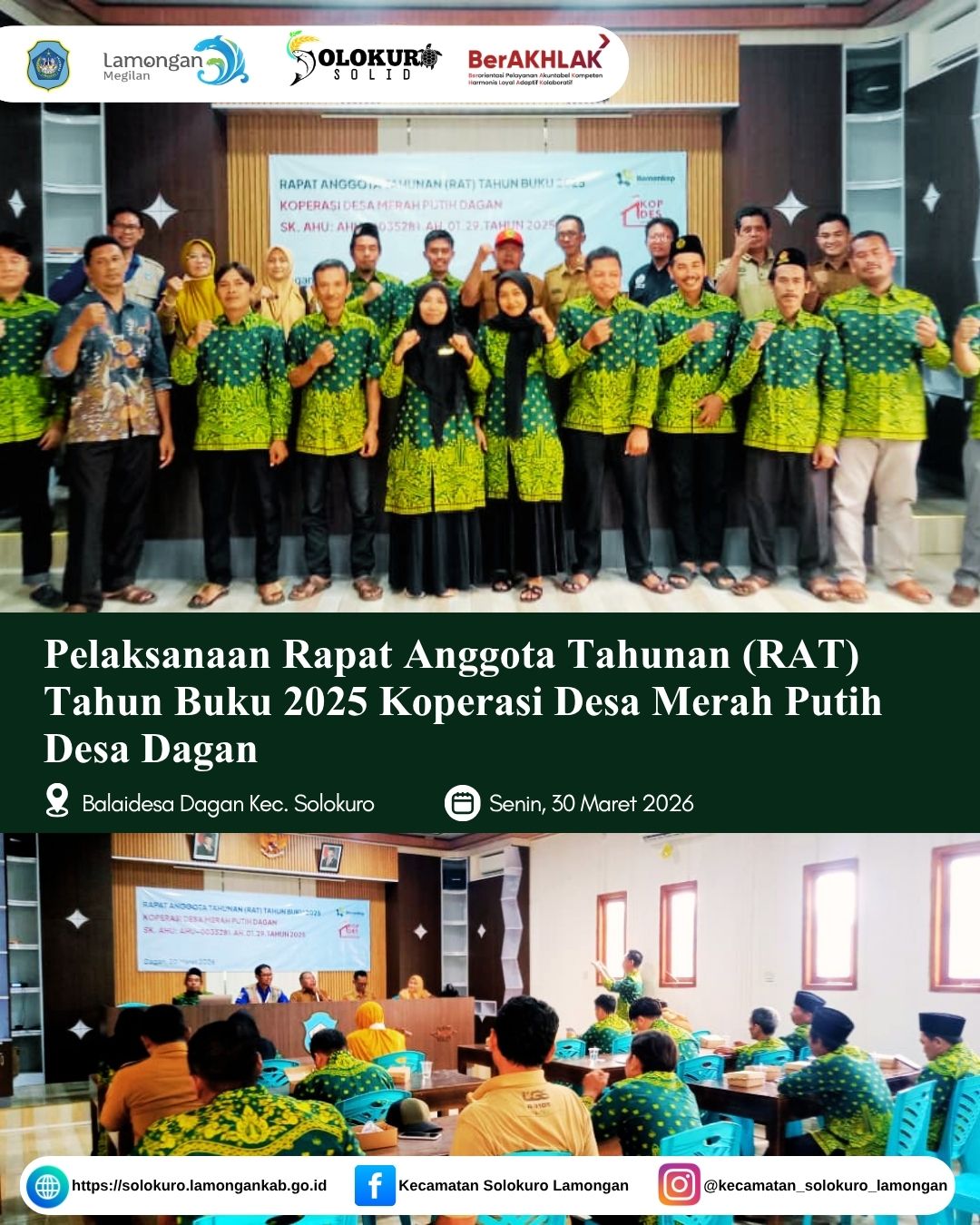 Foto: PELAKSANAAN RAPAT ANGGOTA TAHUNAN (RAT) TAHUN BUKU 2025 KOPERASI DESA MERAH PUTIH DESA DAGAN