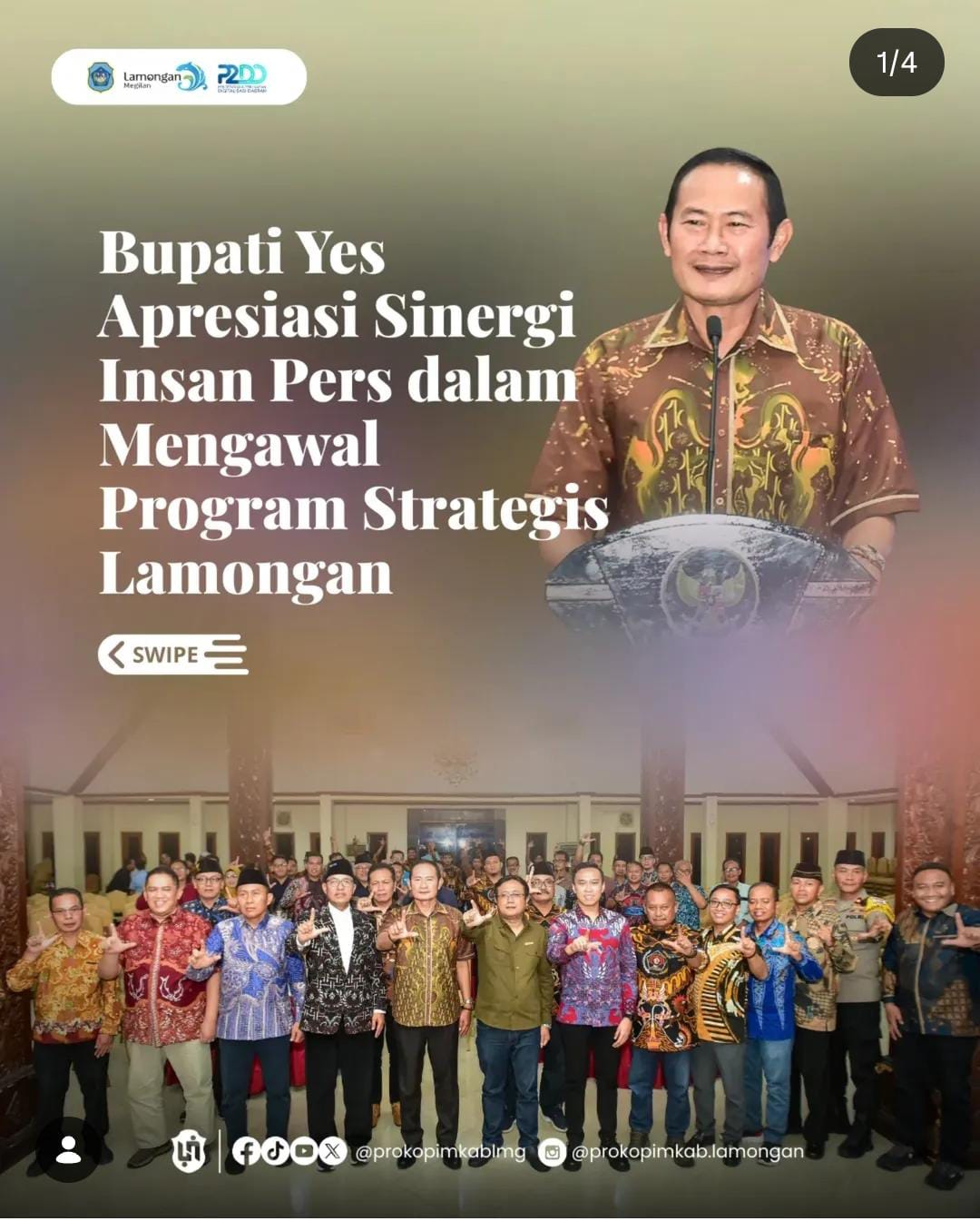 Foto: Bupati Yes Apresiasi Sinergi Insan Pers dalam Mengawal Program Strategis Lamongan