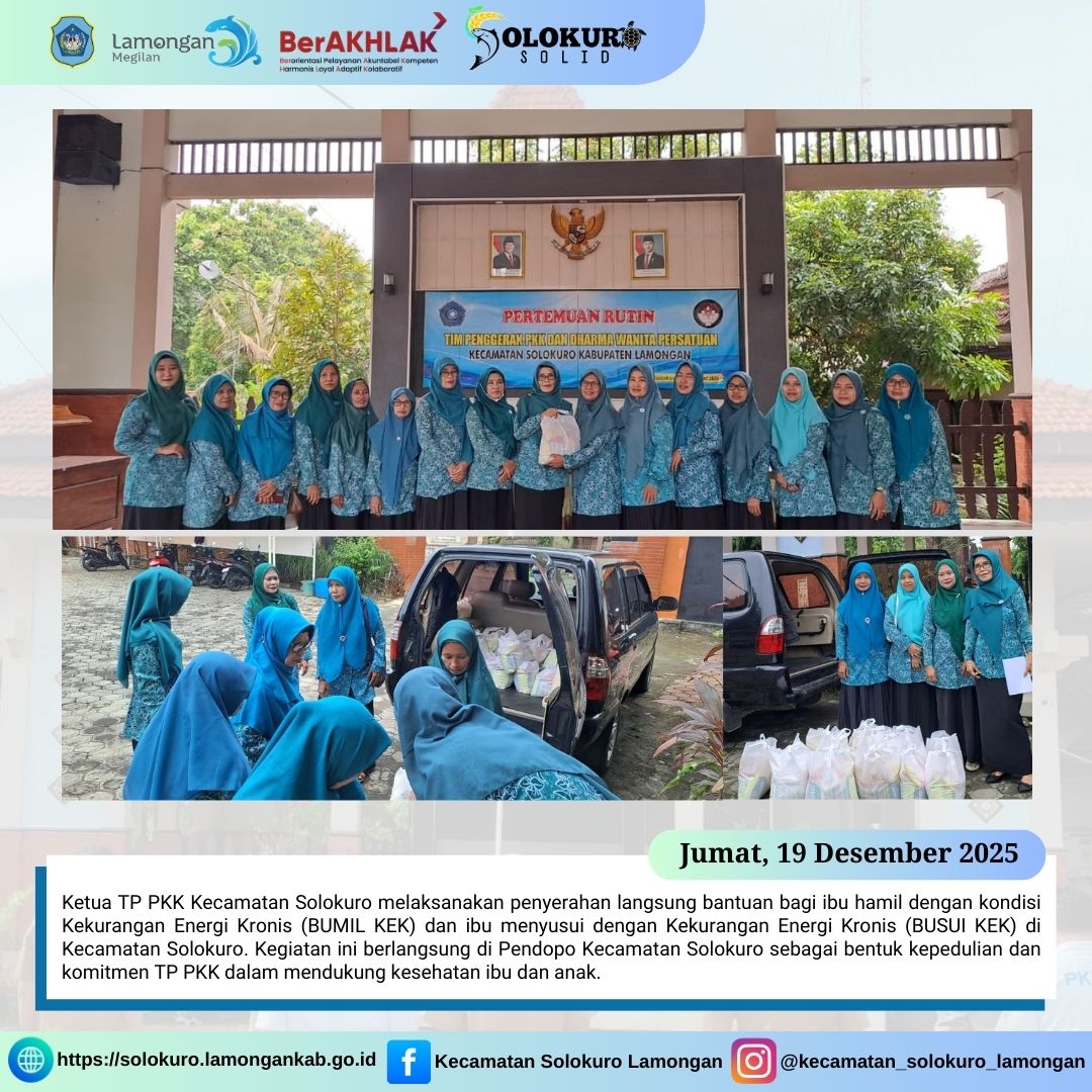 Foto: PENYERAHAN LANGSUNG BANTUAN BAGI BUMIL KEK DAN BUSUI KEK DI KECAMATAN SOLOKURO