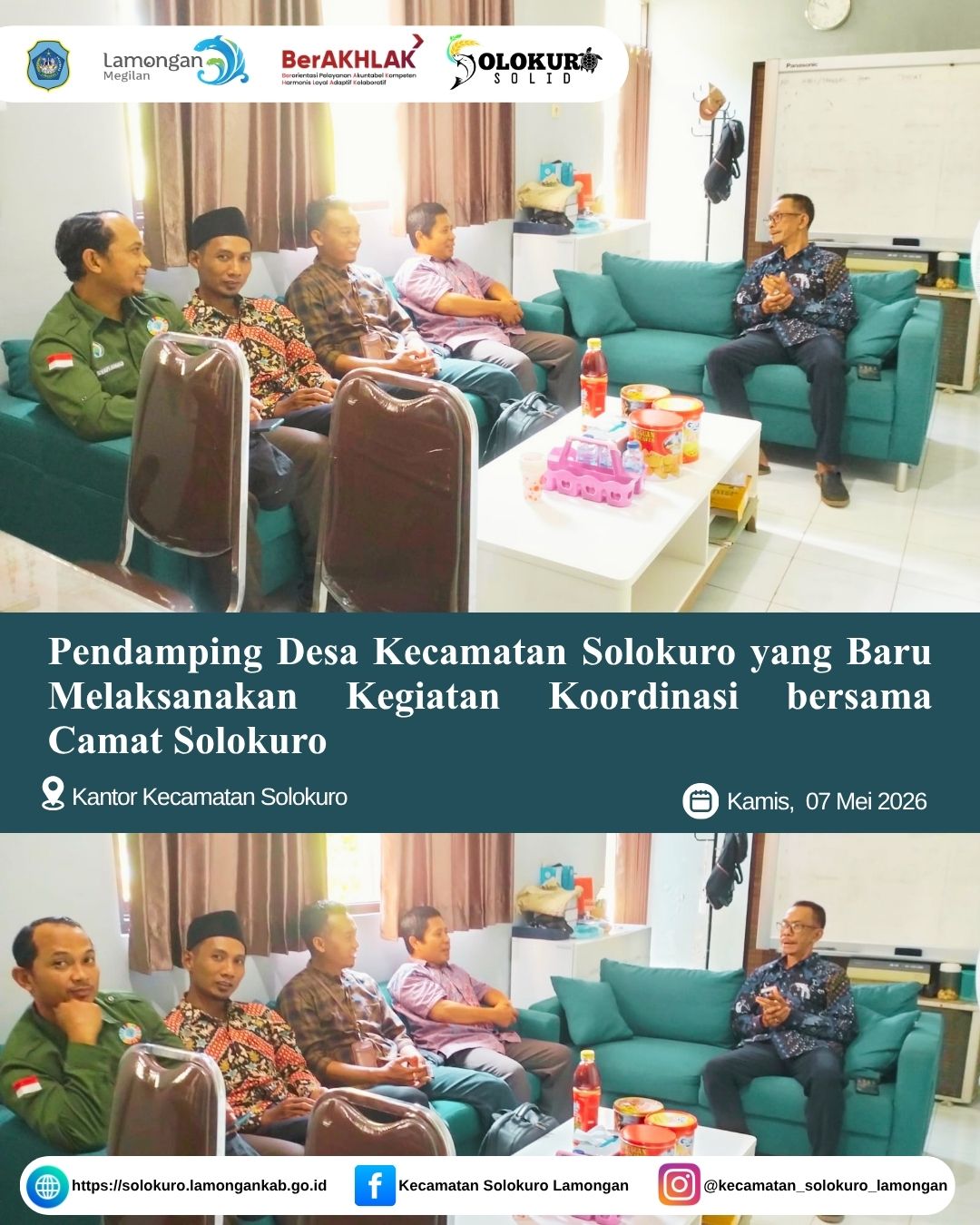 Foto: PENDAMPING DESA KECAMATAN SOLOKURO YANG BARU LAKUKAN KOORDINASI BERSAMA CAMAT SOLOKURO
