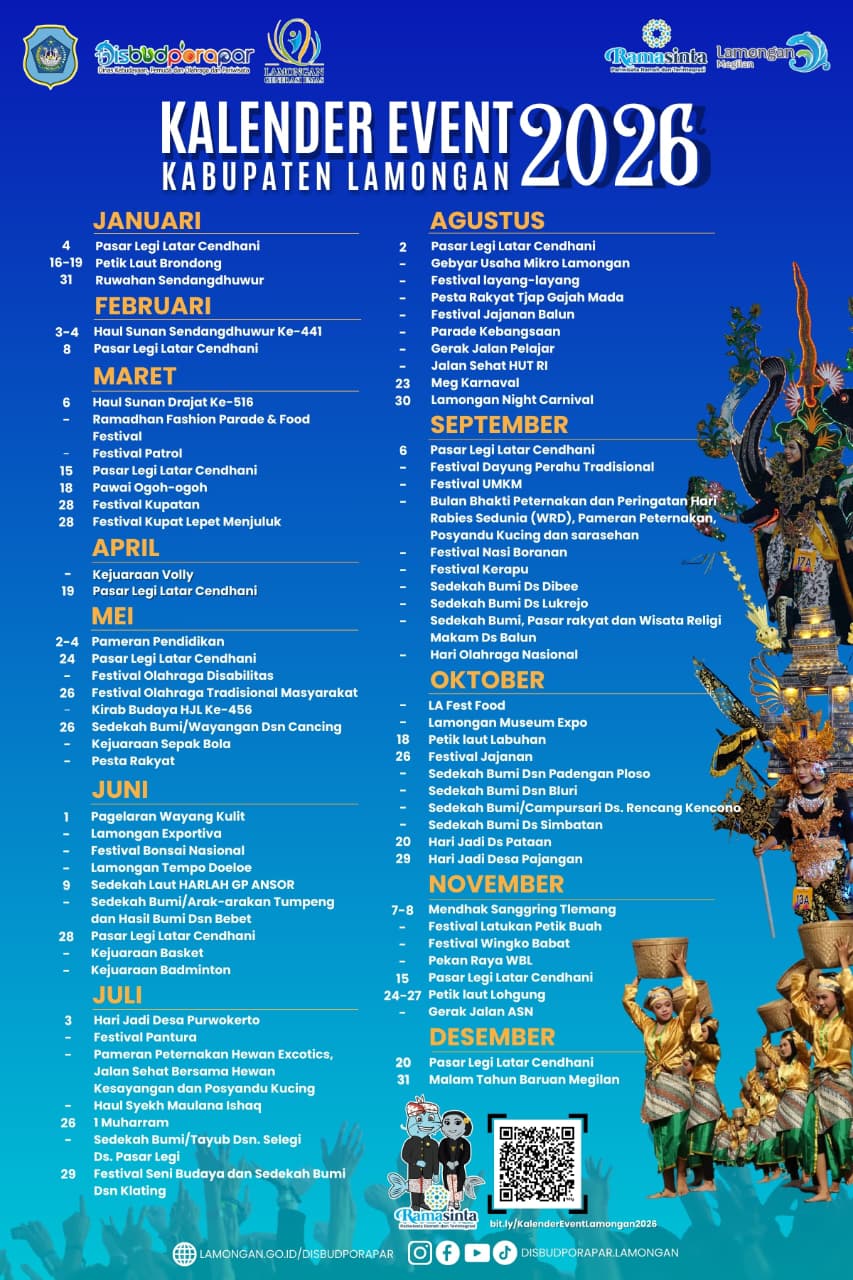 Foto: KALENDER EVENT KABUPATEN LAMONGAN TAHUN 2026