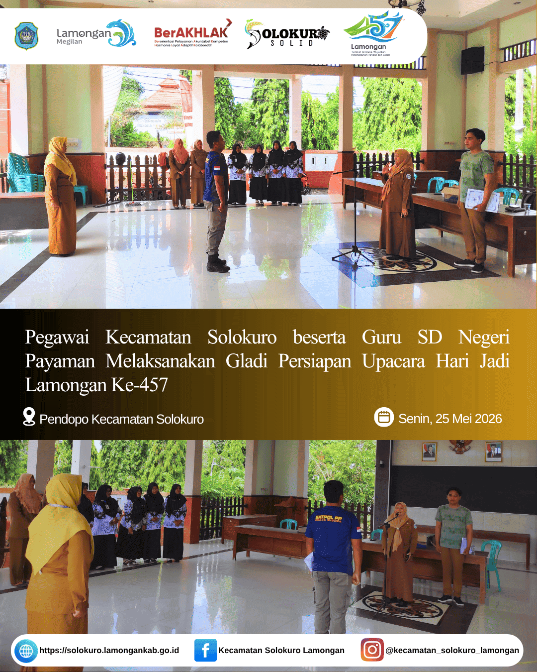 Foto: GLADI PERSIAPAN UPACARA HARI JADI LAMONGAN KE-457