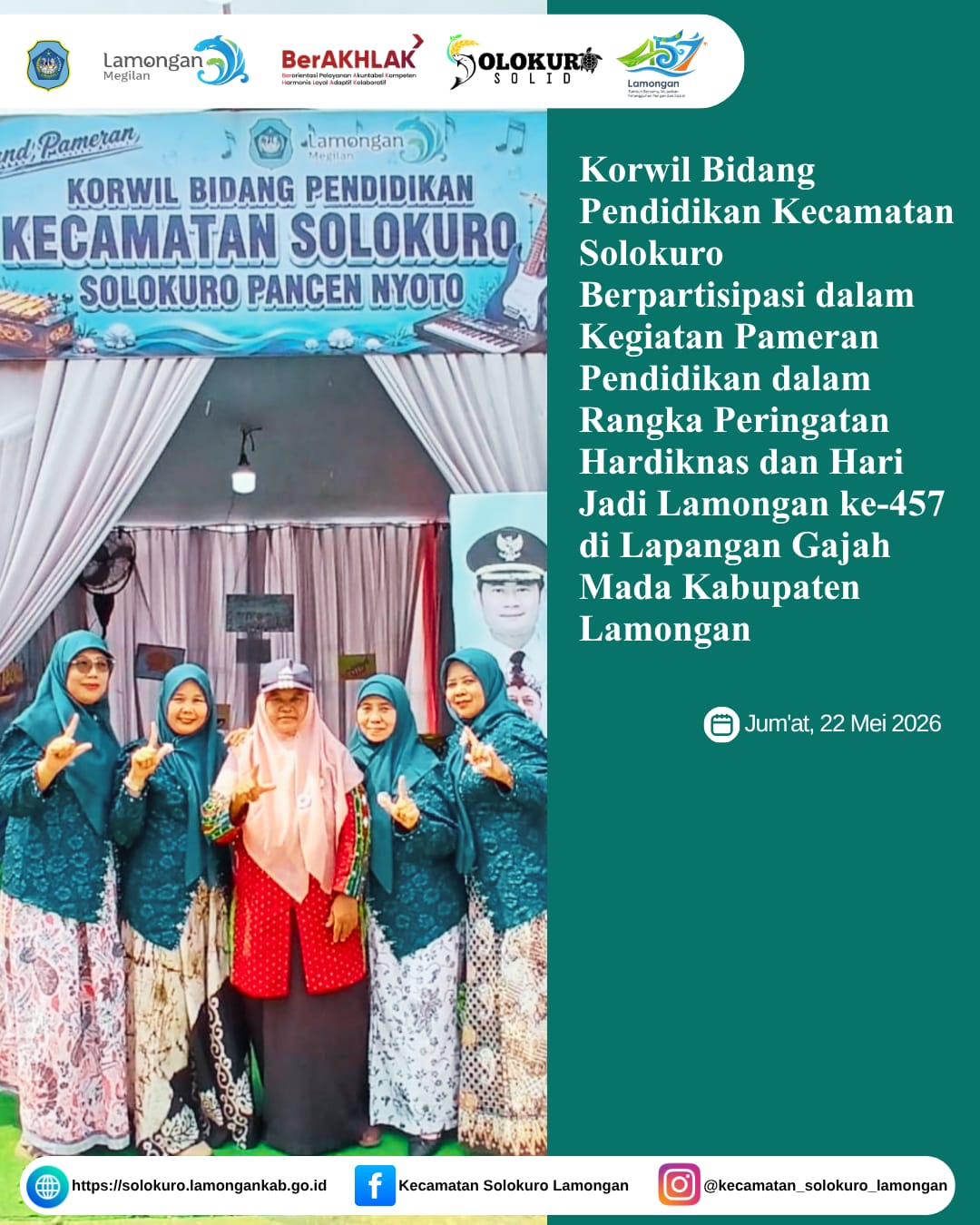 Foto: KORWIL BIDANG PENDIDIKAN KECAMATAN SOLOKURO IKUT BERPARTISIPASI DALAM KEGIATAN PAMERAN PENDIDIKAN