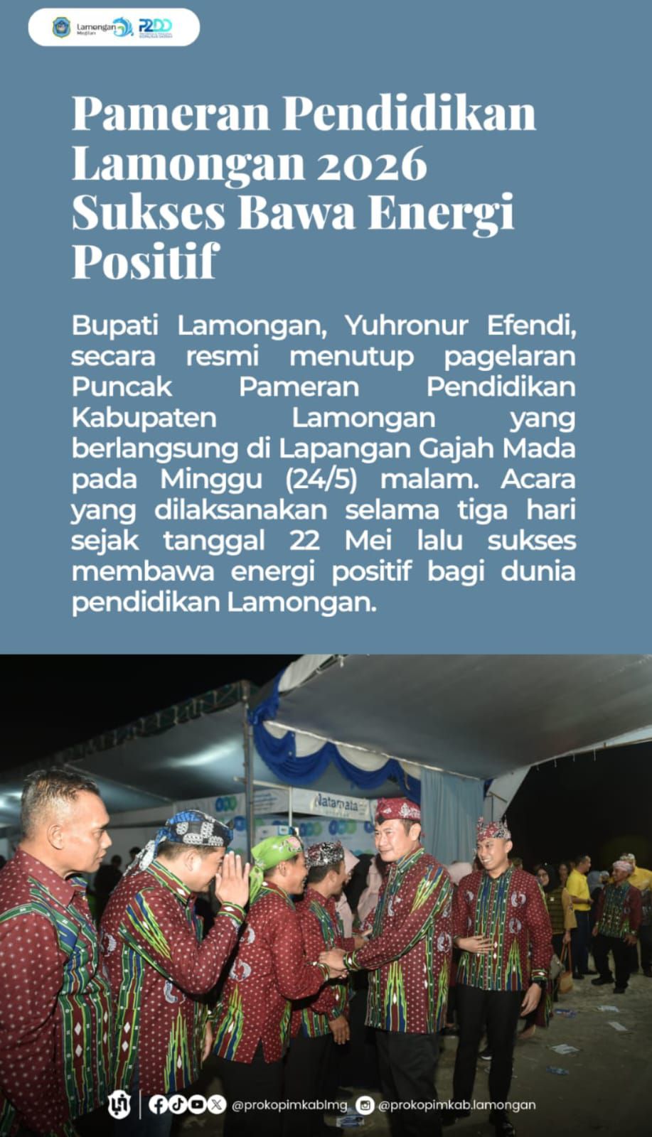 Foto: PAMERAN PENDIDIKAN LAMONGAN 2026 SUKSES BAWA ENERGI POSITIF