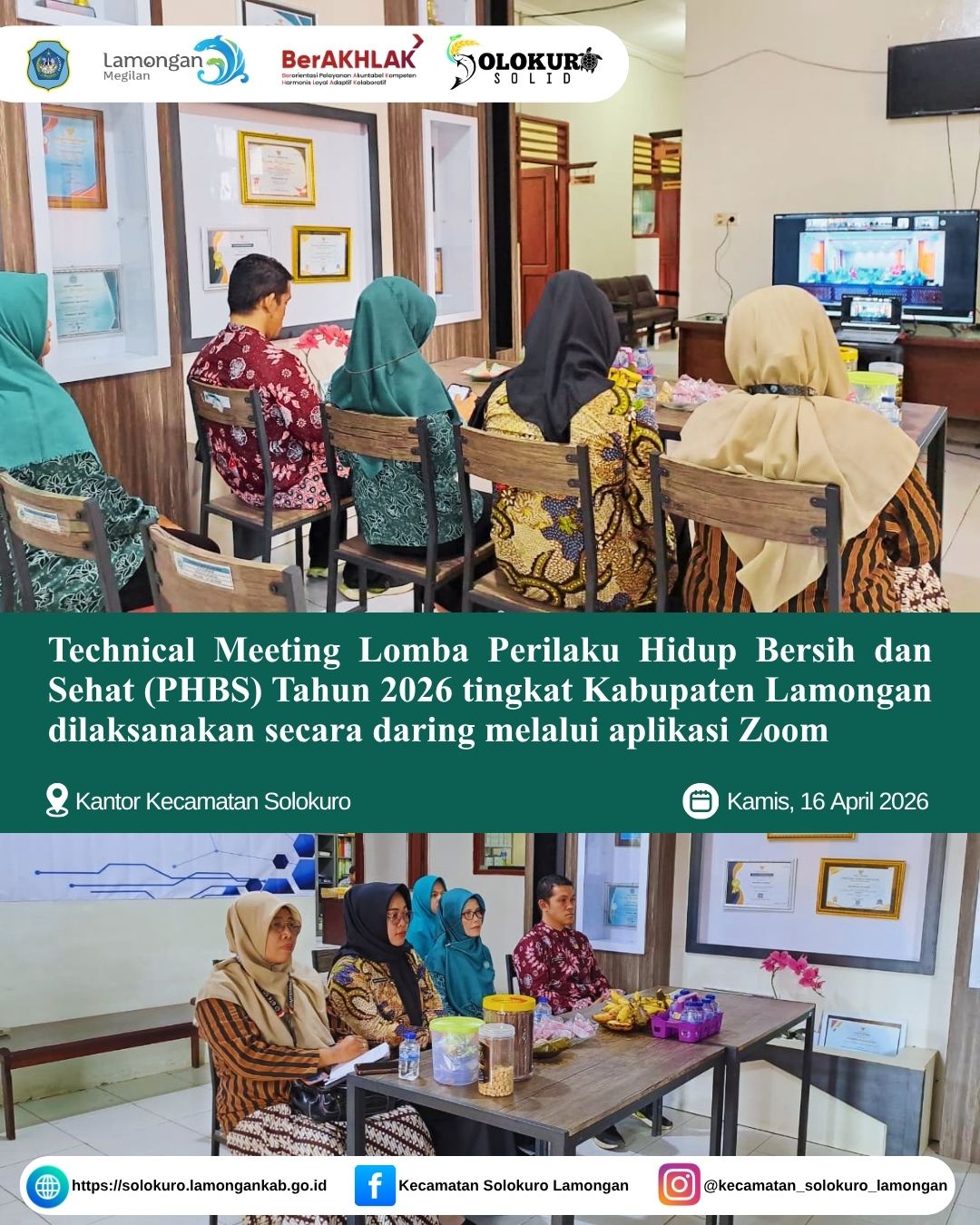 Foto: TECHNICAL MEETING LOMBA PHBS 2026 KABUPATEN LAMONGAN DIGELAR SECARA DARING MELALUI ZOOM
